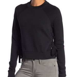 All Saints Leti lace up side sweatshirt